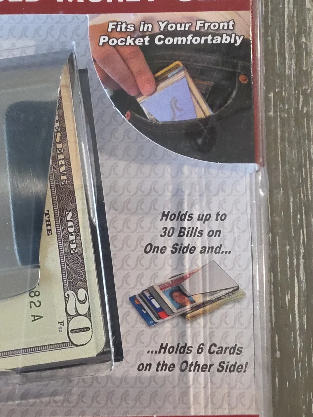 Slim Clip Double-Sided Money Clip, No More Bulky Wallets, Front Pocket Wallet